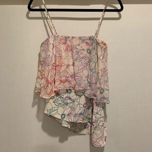 Anthropologie Tops - Anthropologie Romantic Floral Silk Top by Maeve Anthropologie Tops - Anthropologie Romantic Floral Silk Top by Maeve